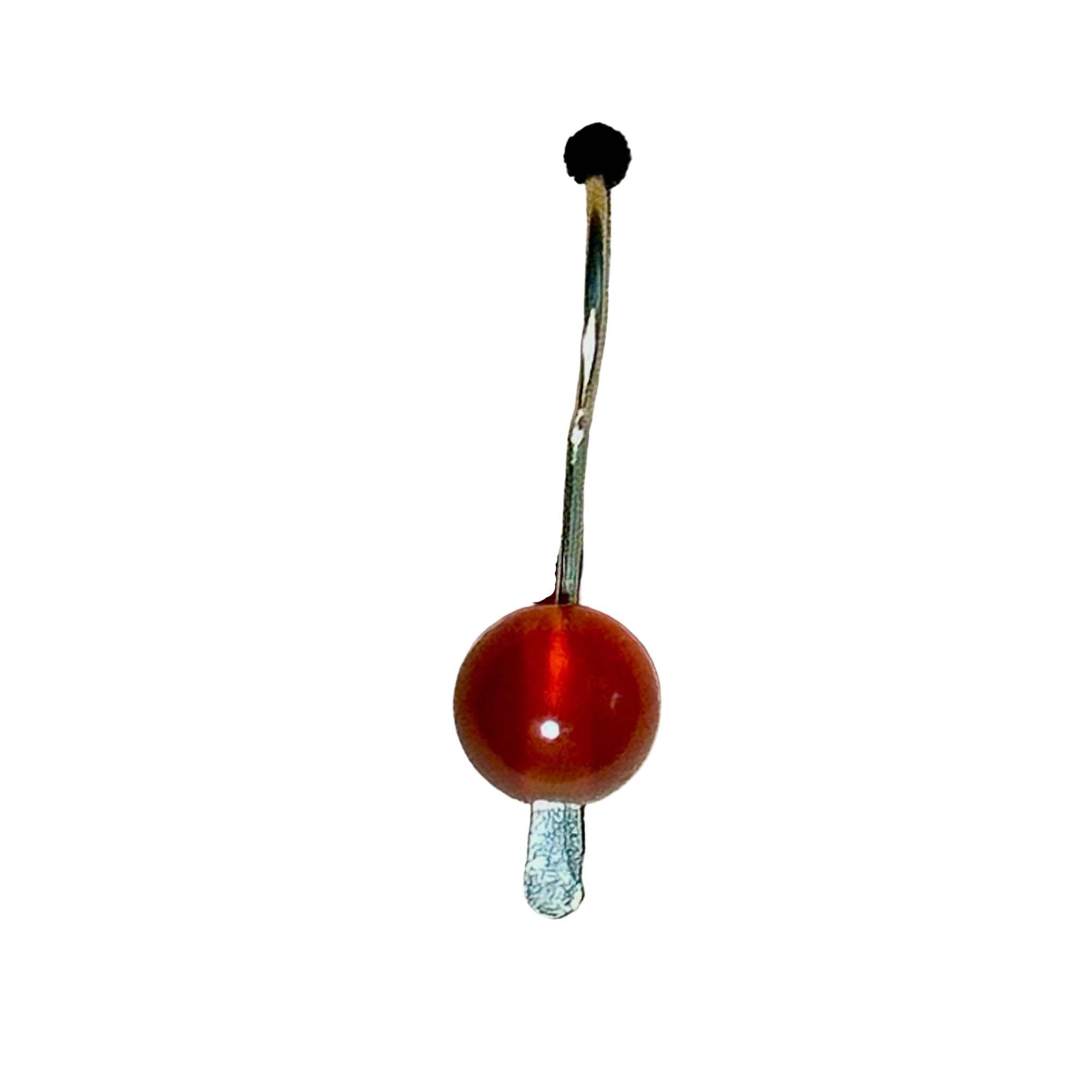 Carnelian Bead Bertoni Earrings - Gold Filled Sterling Silver