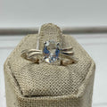Sterling Silver Ornate Oval Aquamarine Ring- Size 10 - Peace, Courage & Clear Communication