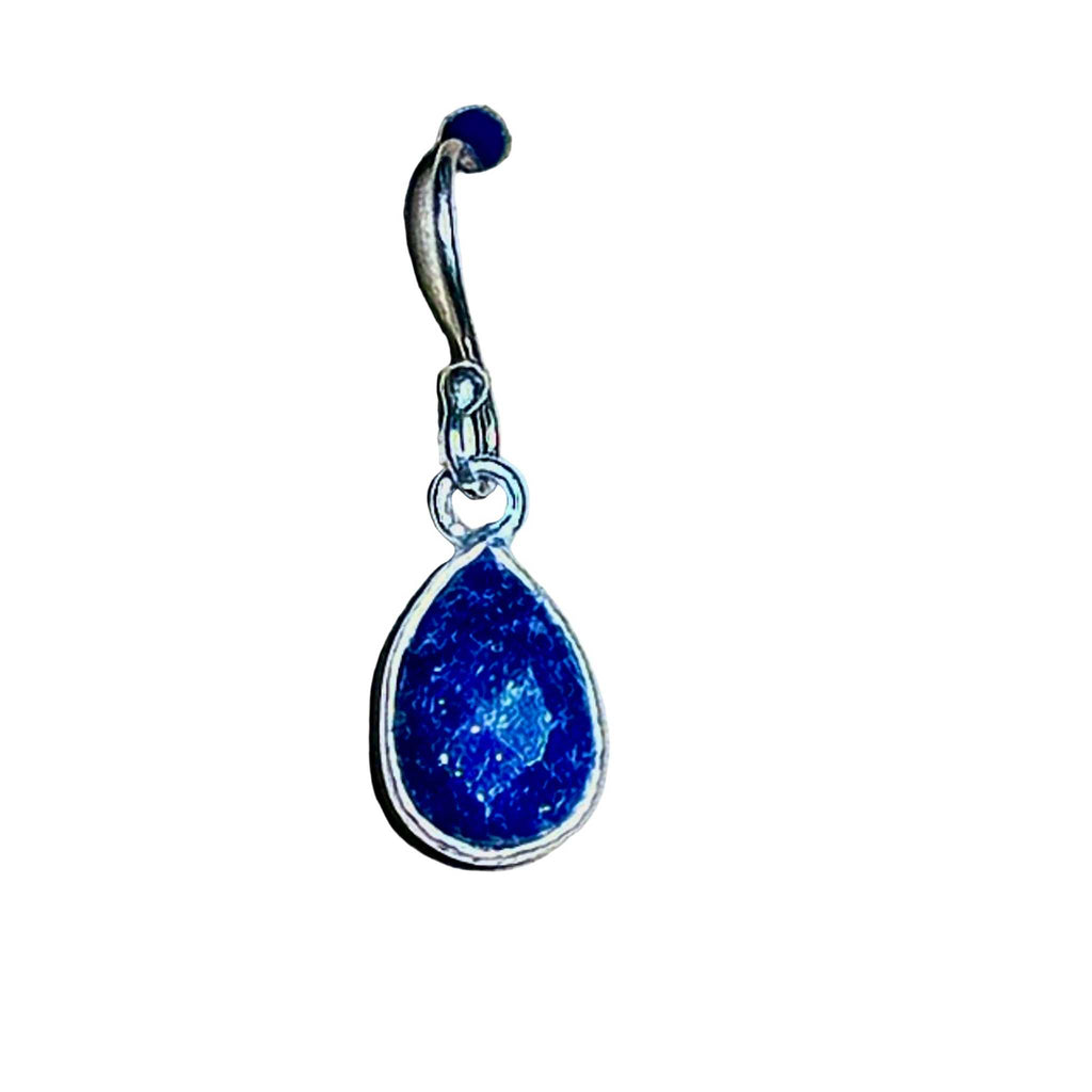 Lapis Drop Bertoni Earrings - Sterling Silver