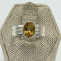 Sterling Silver Round Citrine Triple Band Ring – Size 7 – Abundance, Confidence & Balance