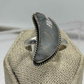 Sterling Silver Rainbow Moonstone Crescent Moon Ring – Size 8 – Intuition, Inner Guidance & New Beginnings