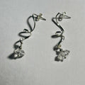 Herkimer Spiral Dangle Bertoni Earrings - Sterling Silver