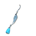 Natural Turquoise and Wing Bertoni Earrings - Sterling Silver