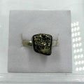 Sterling Silver Square Pyrite Ring – Size 8 – Protection, Confidence & Grounding
