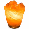 Funnel w/ Chunks Salt Lamp  - 9.5" avg. - Cord, Bulb, Dimmer