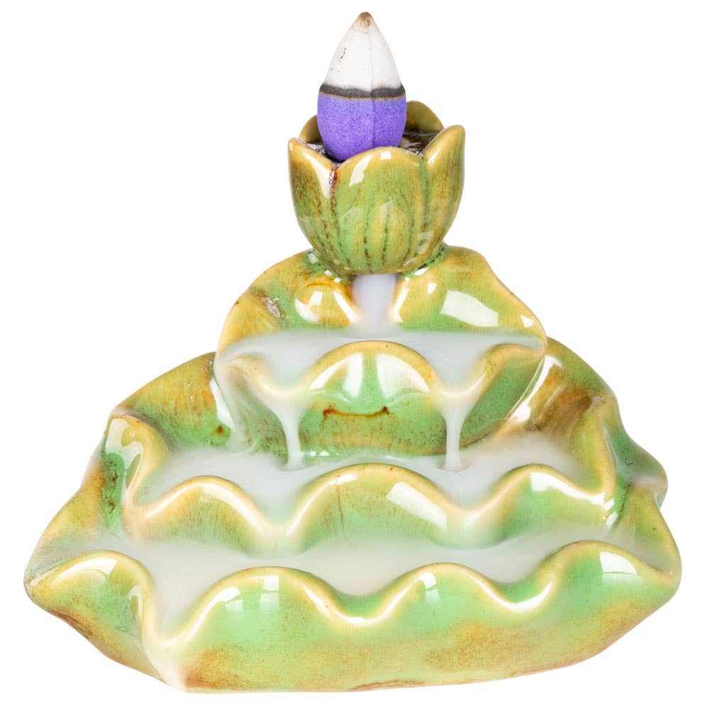 Green Lotus Backflow Incense Burner