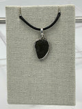 Sterling Silver Studded Bezel Moldavite Pendant