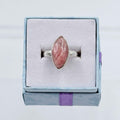 Sterling Silver Marquise Rhodochrosite Ring - Size 5 - Loving, Compassionate & Healing