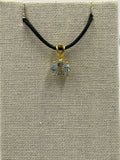 Gold Vermeil Horizon Oval Aquamarine Pendant
