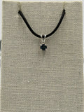 Sterling Silver Round London Blue Topaz Pendant