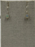 Sterling Silver Oval Ethiopian Opal Dangle Earrings Size 1