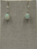 Sterling Silver Oval Ethiopian Opal Dangle Earrings Size 3