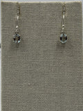 Sterling Silver Oval Aquamarine Dangle Earrings Size 1