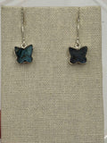 Sterling Silver Butterfly Labradorite Dangle Earrings