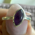 Sterling Silver Marquise Amethyst Ring – Size 6 – Intuition, Calm & Spiritual Clarity
