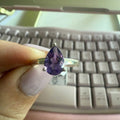 Sterling Silver Pear-Cut Amethyst Ring – Sizes 8 & 9 – Clarity & Intuition