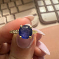 Gold Plated Sterling Silver Sapphire Ring – Size 6