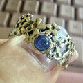 Tanzanite Floral Filigree Ring – Sterling Silver – Size 8