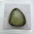 Sterling Silver Bezeled Libyan Desert Glass Ring - Size 9 - Cosmic, Illuminating & Transformative