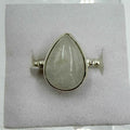 Sterling Silver Rainbow Moonstone Pear Ring – Size 7 – Intuition, Emotional Clarity & New Beginnings