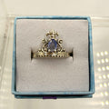 Sterling Silver Princess Crown Tanzanite Ring - Size 7 - Spiritual, Intuitive & Elevated