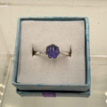 Sterling Silver Crown Set Round Tanzanite Ring - Size 9 - Spiritual, Intuitive & Elevated