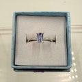 Sterling Silver Rectangular Tanzanite Ring - Size 5 - Spiritual, Intuitive & Elevated