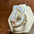 Agate Geode Slice Ring – Sterling Silver – Size 9
