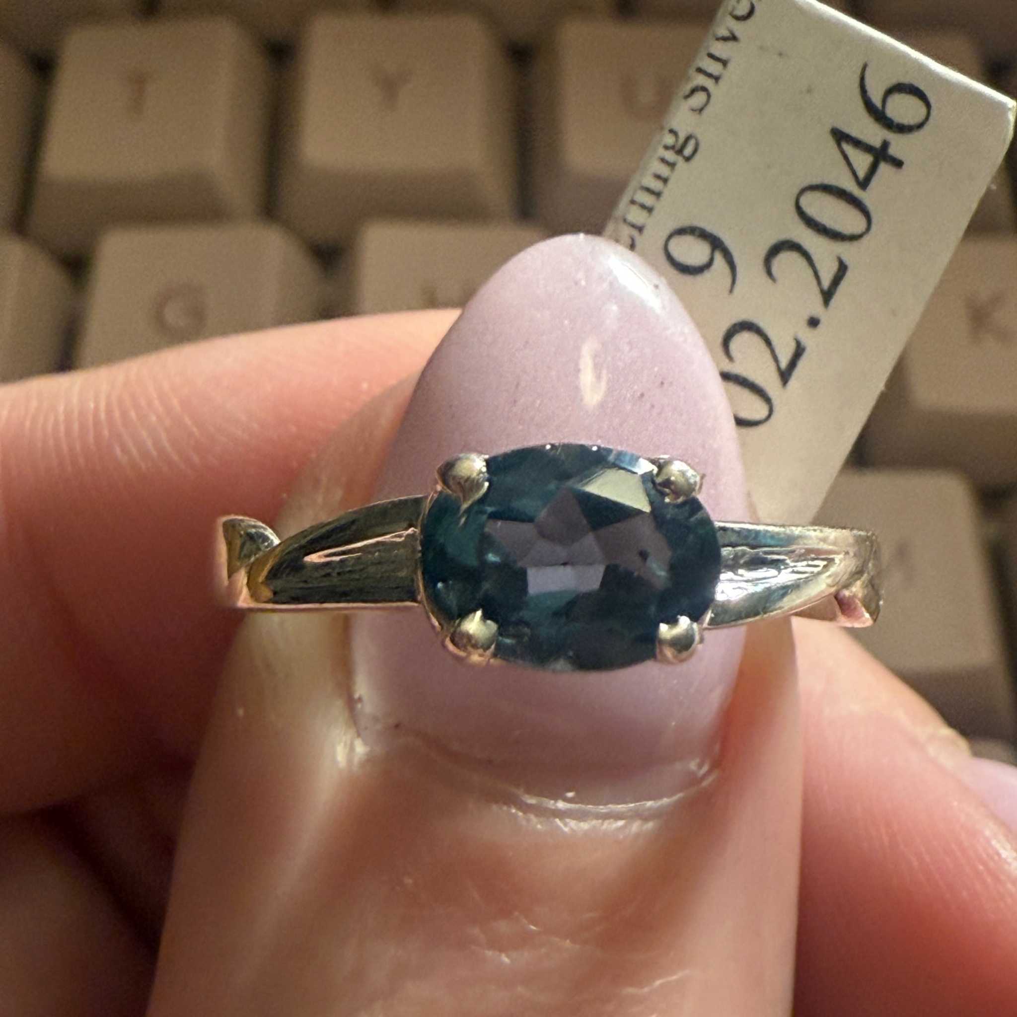 Sterling Silver London Blue Topaz “Depth of Intention” Ring (Size 9)