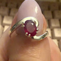 Ruby Spiral Sterling Silver Ring