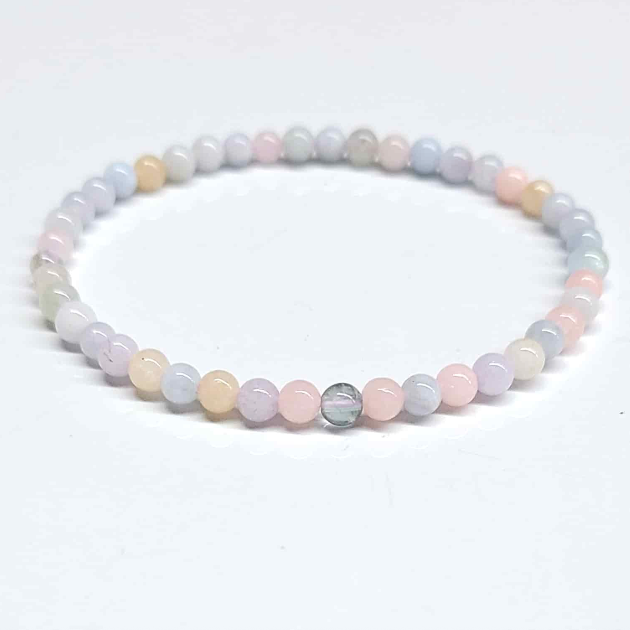 Morganite Round Bead Bracelet - Gentle Healing