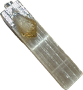 Selenite Pendant with Citrine Activator