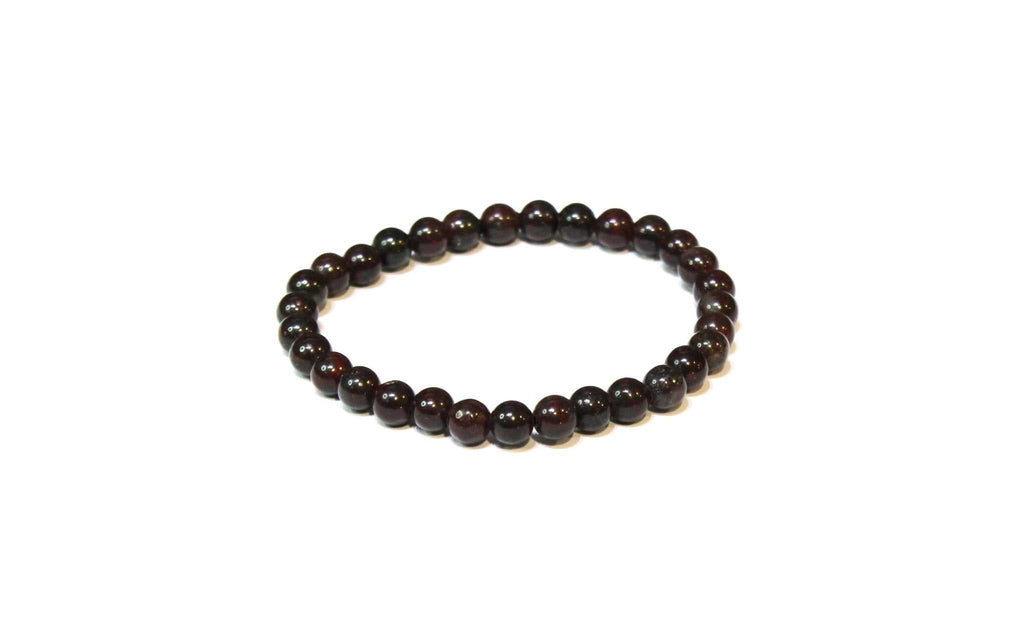 African Bloodstone Round Bead Bracelet - Courageous Vitality