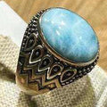 Larimar Ring Size 13 "Sea Drops"