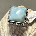 Larimar Ring Size 9 "Ocean Squared"